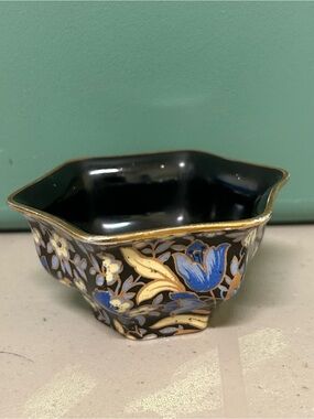 Grimwades England Chintz Floral Hexagonal Trinket Bowl
